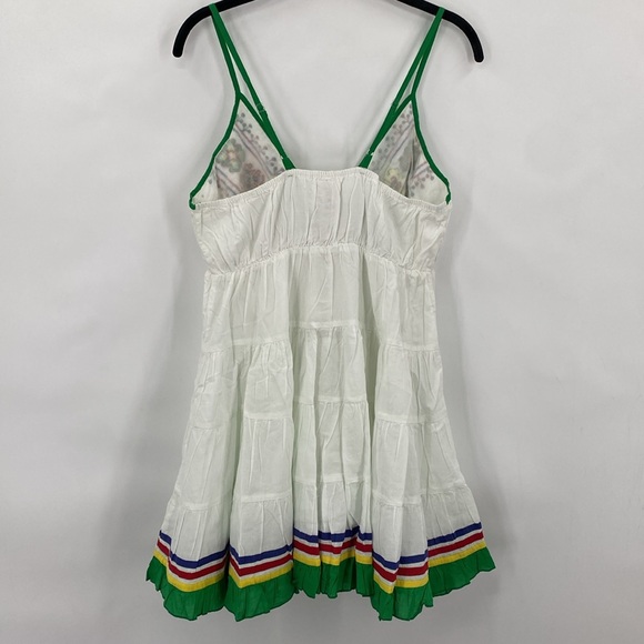 Anthropologie Raga Boho Floral Embroidered Babydoll Mini Dress Size Medium - Picture 8 of 9